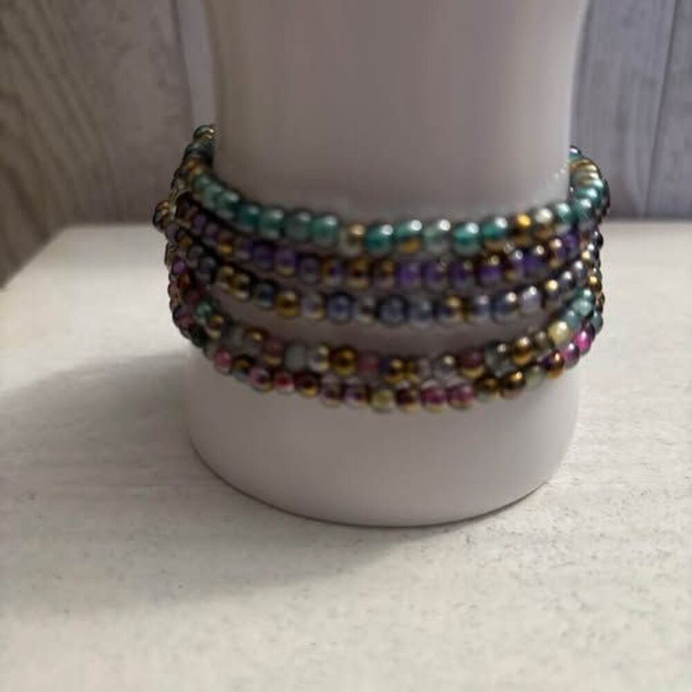 Handmade Beaded Bracelet Stack 0278